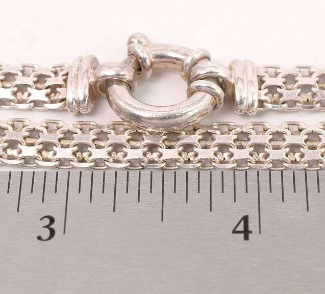 Sterling Silver Mesh Chain Necklace