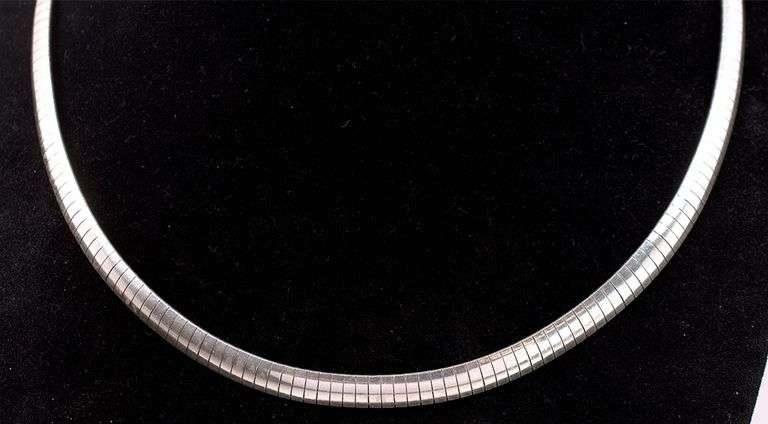 Sterling Silver Omega Chain Necklace