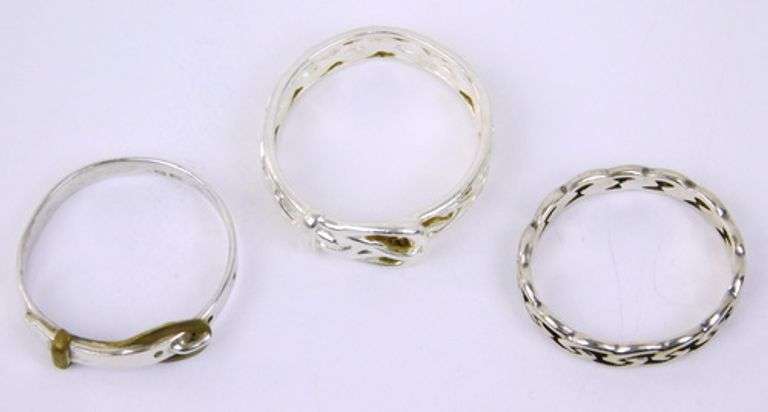 3 Sterling Silver Rings