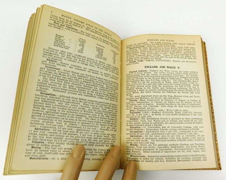 Small Antique Leather Atlas Book