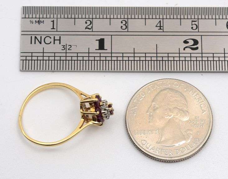 Cute Ruby & Diamond Cluster