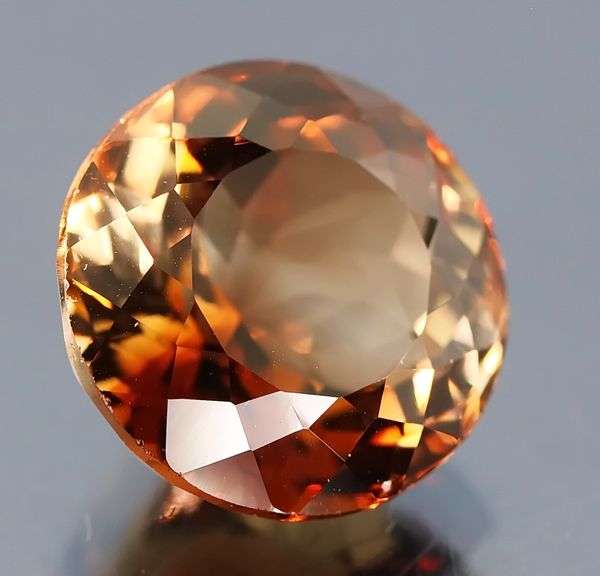 Premium 8.13ct calico colored Imperial Topaz solitaire