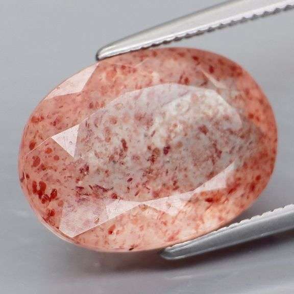 Cool 6.43ct faceted Strawberry Quartz