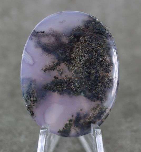 Artistic 55ct Chalcedony and Chlorite cabochon