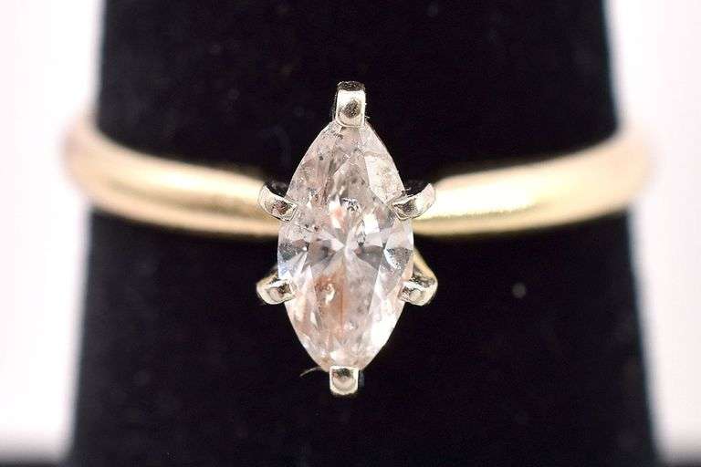 Delightful 14K Yellow Gold Solitaire Diamond Ring