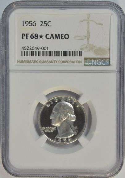 Incredible NGC PF68* CAMEO 1956 Washington Quarter