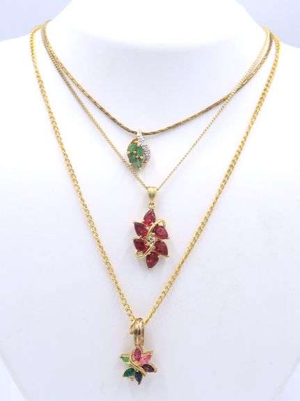Vintage 925 Sterling Silver Lot of 3 Necklaces