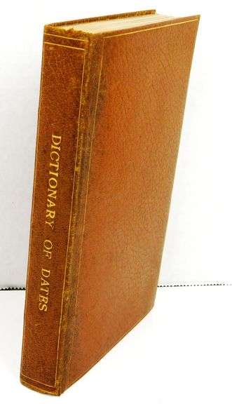 Antique Dictionary of Dates Leather Book