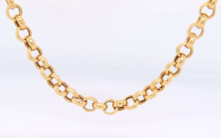 Fantastic Yellow Gold Rolo Chain Necklace