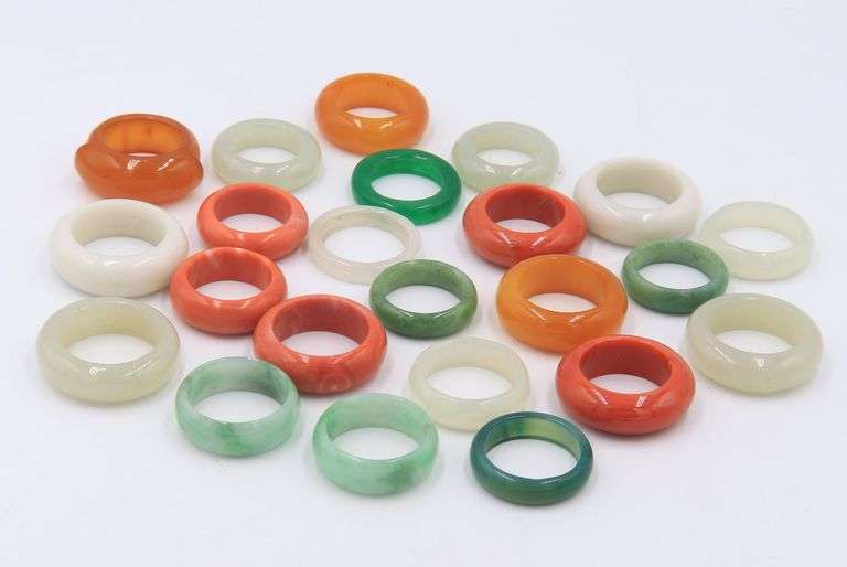 Group Lot of 23 Jade and assorted Other Bands