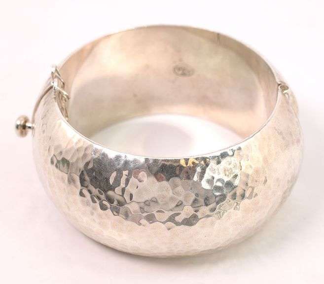 Sterling Silver Huge Texturized Cuff Bracelet