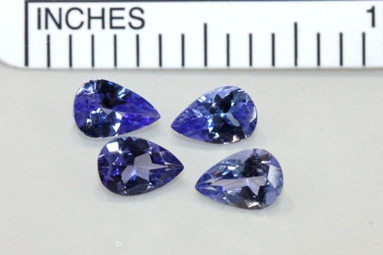 Sparkling Tanzanite - Lot of 4