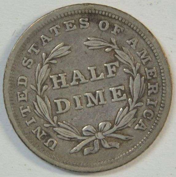 Very scarce 1837 No Stars Obverse Liberty Seated Half Dime in VF/XF