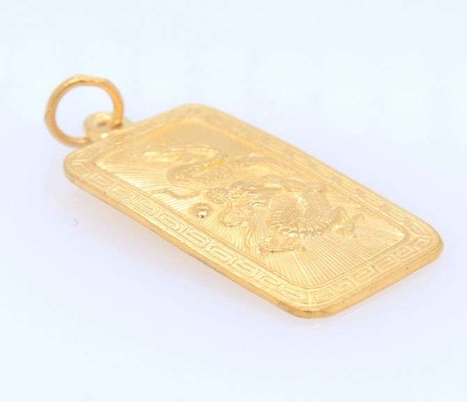 24kt Yellow Gold Dragon Pendant