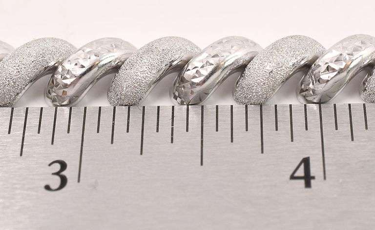 Superb 14K White Gold Fancy Link Bracelet