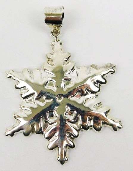 Big Sterling Silver Snowflake Pendant