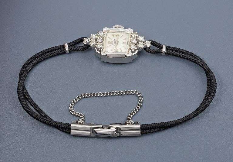 Lovely Swiss Nivada Women's 14K WG & Diamond Watch