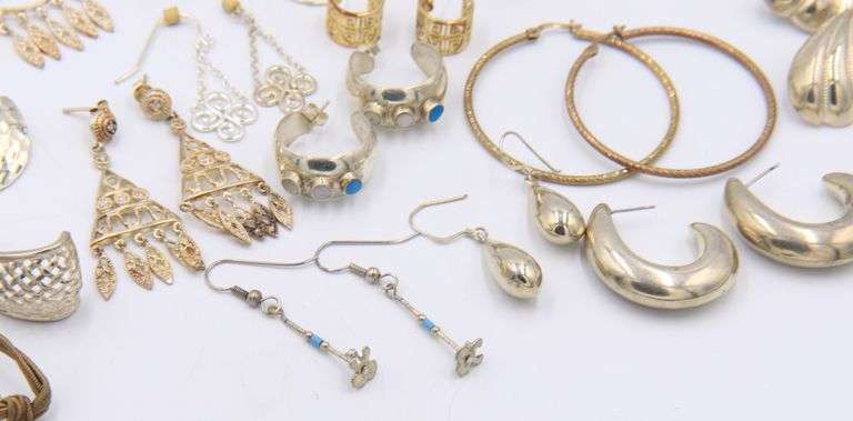 Big Group Lot of Vintage 925 Sterling Silver Earrings