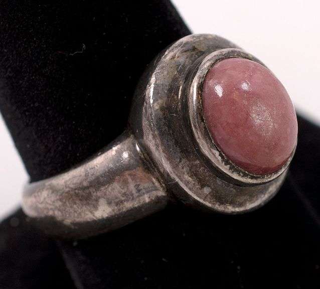 Sterling Silver Pink Gemstone Ring