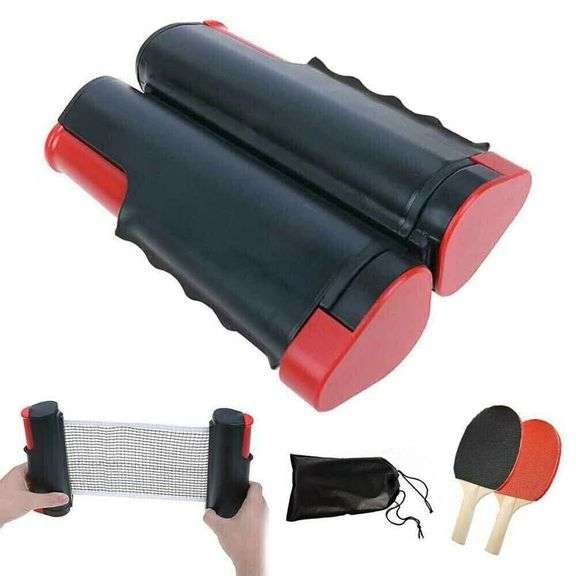 1.7M Retractable Ping Pong Net Set with Paddles