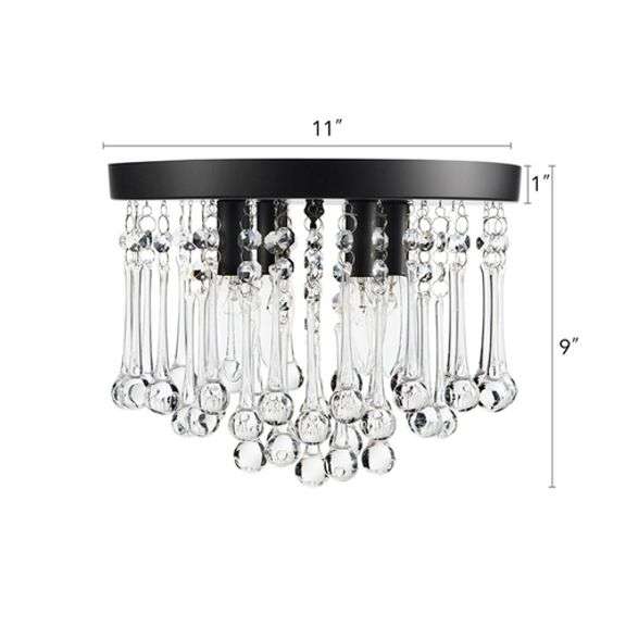 Modern 4 Light Droplet Hanging Chandelier