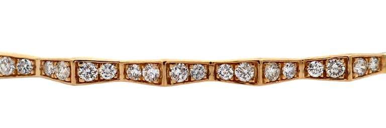 New 0.59ctw Diamond Wavy Bangle Bracelet in 14K