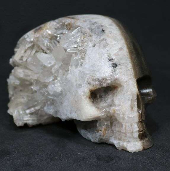 Dual faced 1,710ct Quartz Skull Carving
