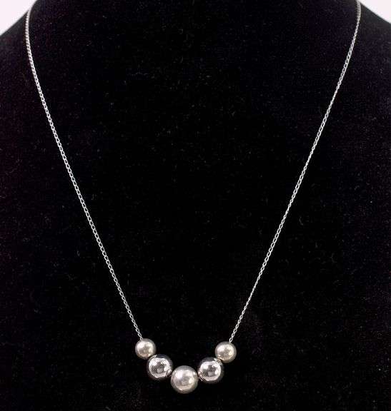 Sterling Silver Bead Necklace