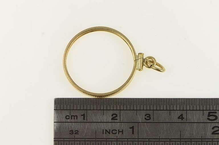 14K Yellow Gold 1/4 Oz American Eagle $10 Coin Holder Charm/Pendant