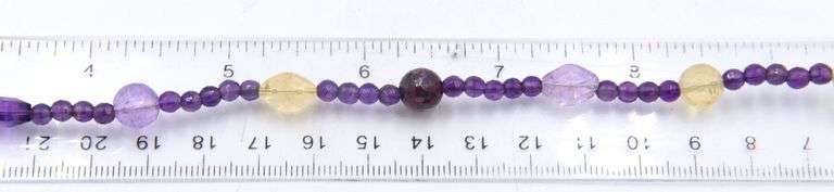 Fantastic Amethyst, Garnet, Blue Topaz and Citrine Necklace