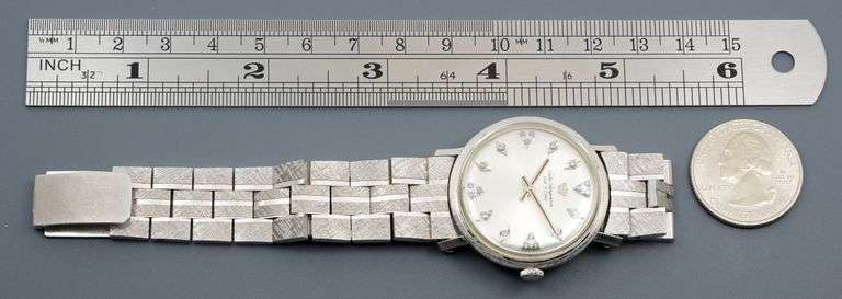 Fabulous Jules Jurgensen Men's 14K WG & Diamond Watch