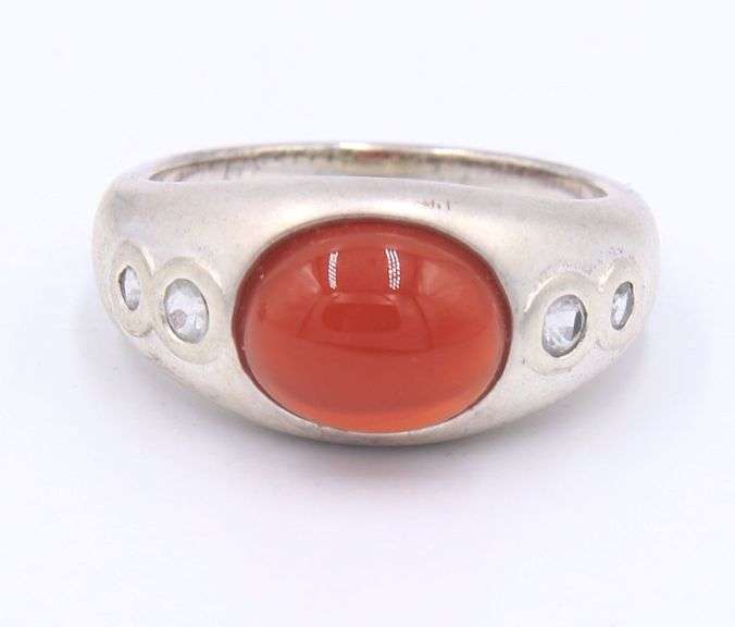 Group Lot of Vintage 925 Sterling Silver Gemstone Rings