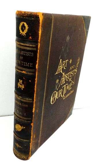 1888 Art & Artists of Our Time Antique Leather Book