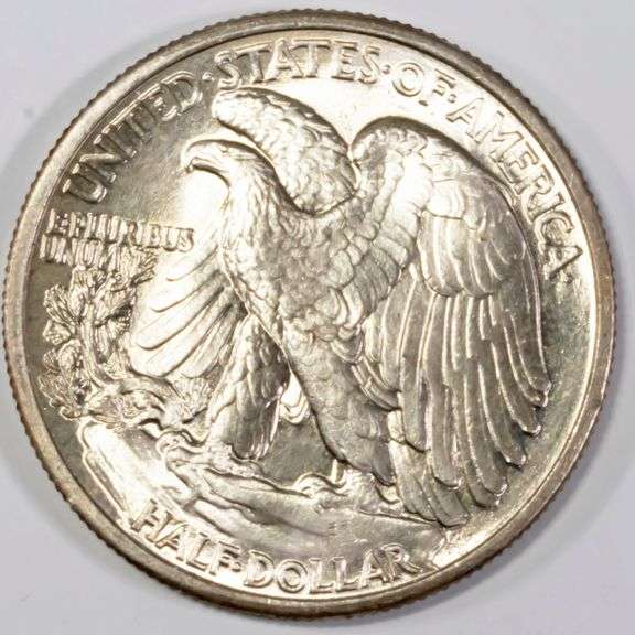 Frosty White BU 1939 Walking Liberty Half