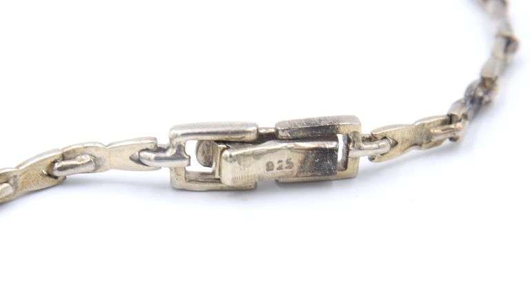 Vintage 925 Sterling Silver Lapis Necklace