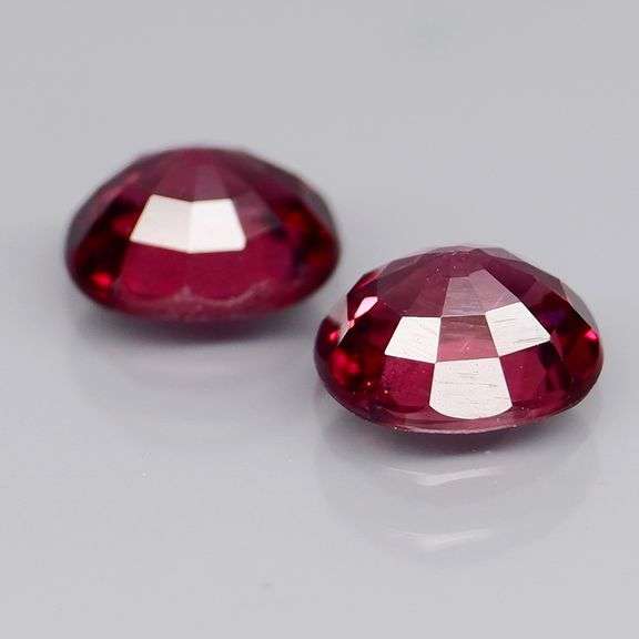 Cherry pink 2.05ct matched Rhodolite Garnet pair
