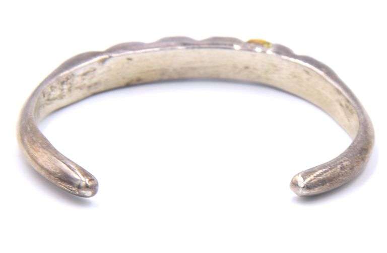 Lot of 2 Vintage 925 Sterling Silver Turquoise Cuff Bangles