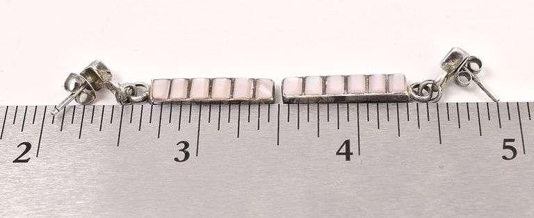 Sterling Silver Mother of Pearl Dangle Earrings