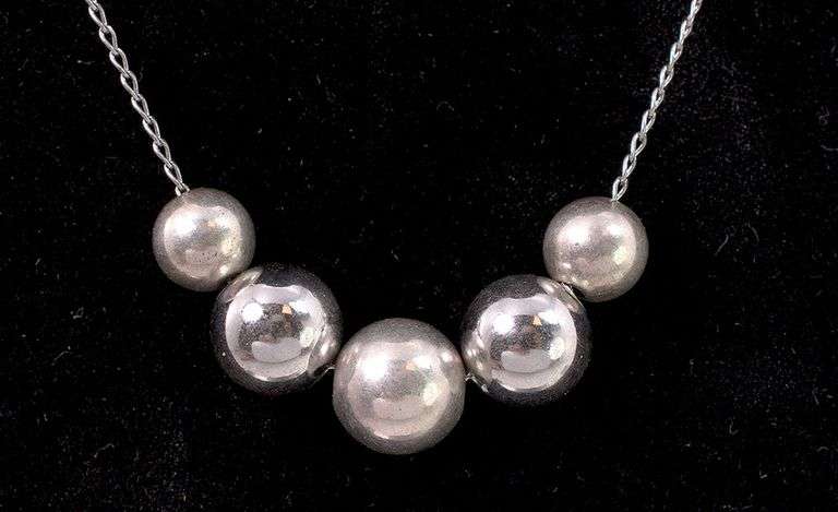 Sterling Silver Bead Necklace