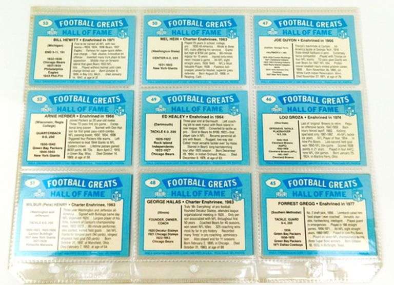 9 - 1986 Swell Hall of Fame Football Greats