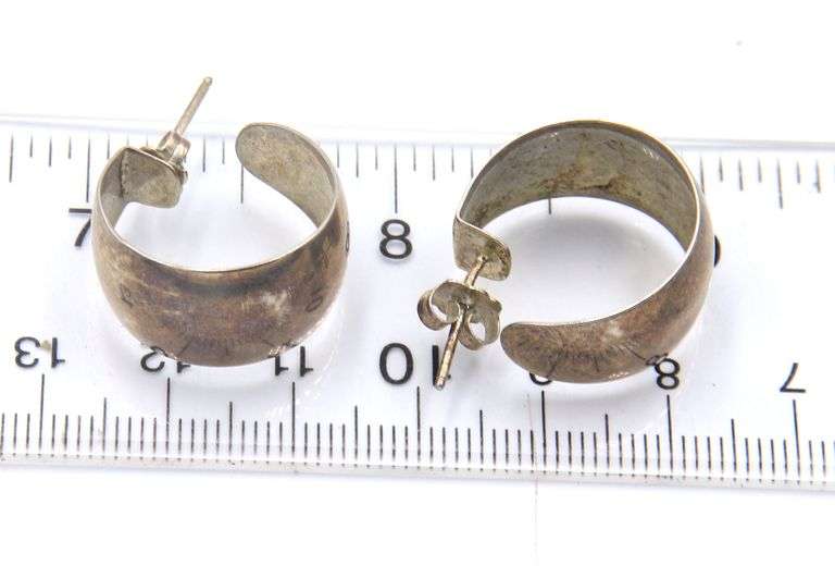 Group Lot of Vintage 925 Sterling Silver Mexico Earrings