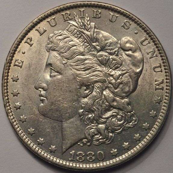 1880-O Morgan Silver Dollar With Luster