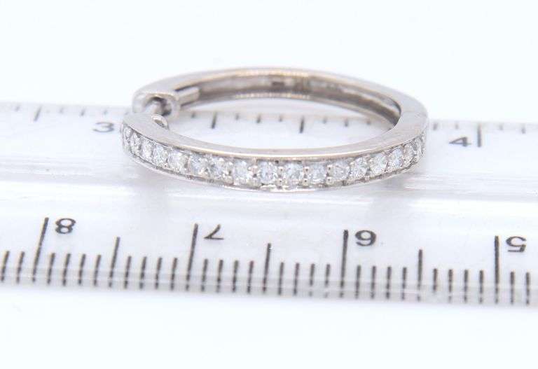 Gorgeous White Gold Diamond Hoop Earrings