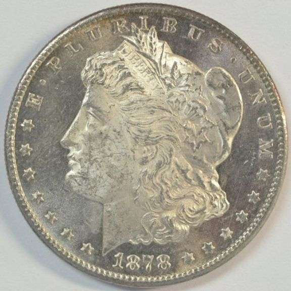 CAMEO Prooflike CHOICE BU 1878-S Morgan Silver Dollar. Flashy