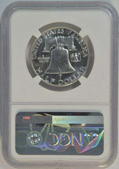Superb Gem Proof 1955 Franklin Half Dollar. NGC PF66