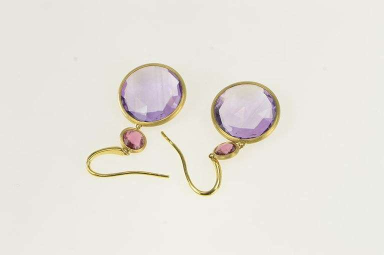18K Yellow Gold Marco Bicego Jaipur Amethyst Dangle Earrings