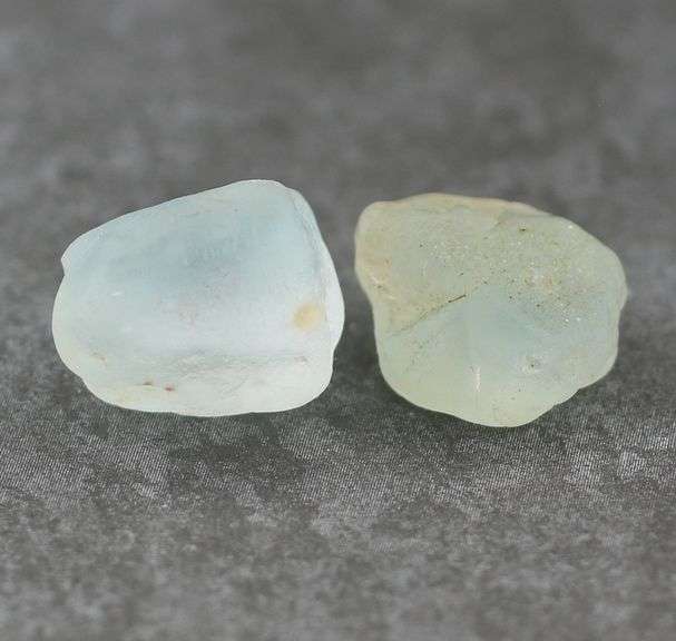 41.89ct uncut light blue Topaz pair
