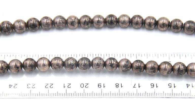 Group Lot of 2 Vintage 925 Sterling Silver Ball Chain Necklaces