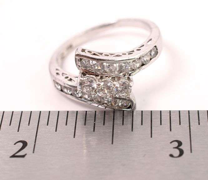 Sterling Silver CZ Gem Ring