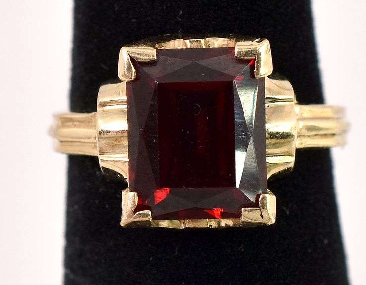 Lavish Lab Ruby Ring in Yellow Gold